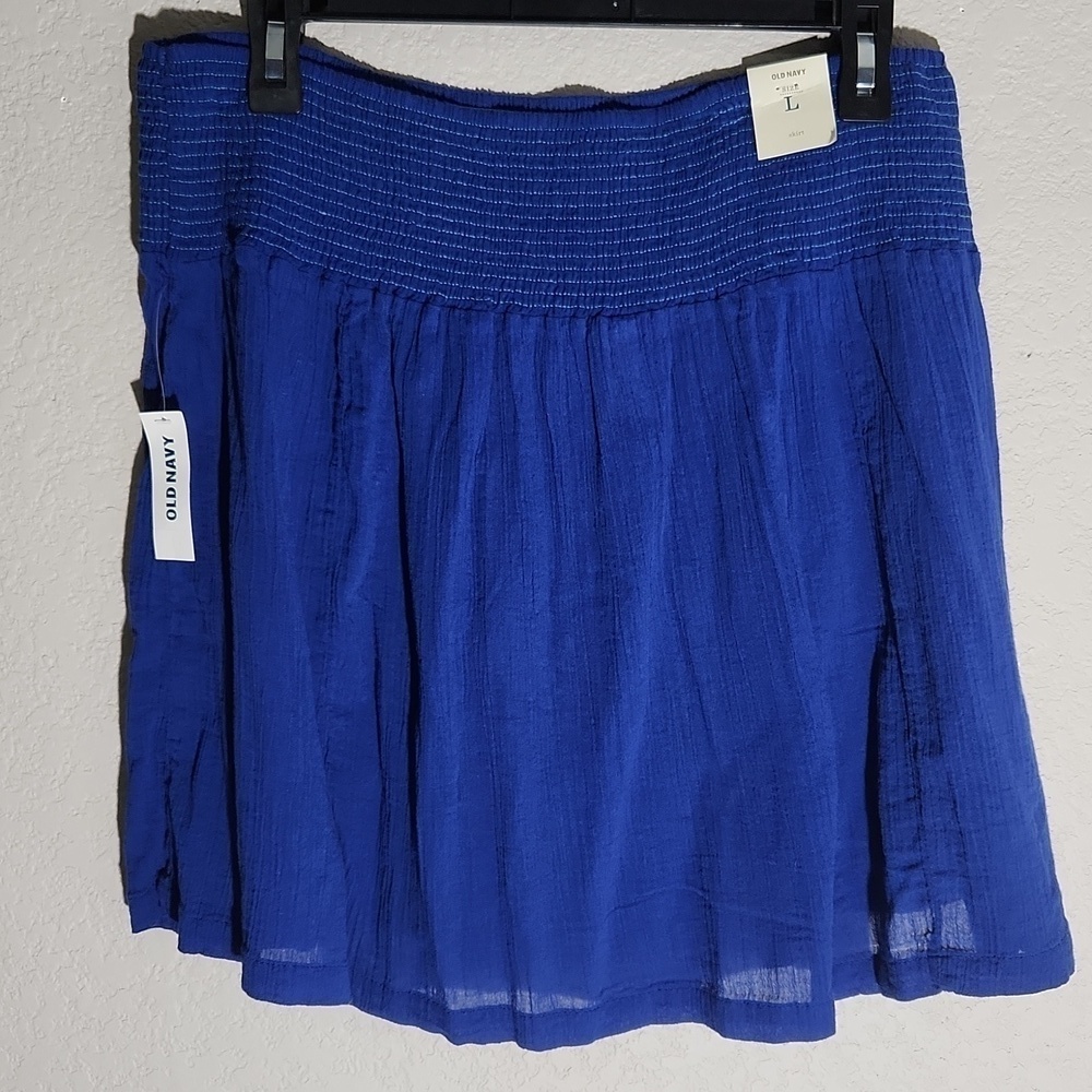 Old Navy Skirt Women Size L Blue Sheer New